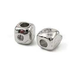 Brass Clear Cubic Zirconia Beads&nbsp;KK-D106-10P