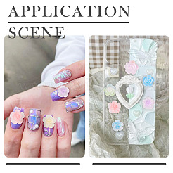 200Pcs 4 Styles Luminous Resin Decoden Cabochons&nbsp;RESI-TA0003-54