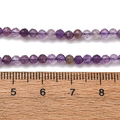 Faceted Natural Amethyst Beads Strands&nbsp;G-RM241221-C35-01