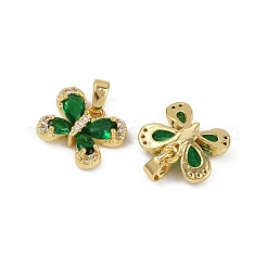 Brass Micro Pave Cubic Zirconia Charms&nbsp;KK-N254-229G-01
