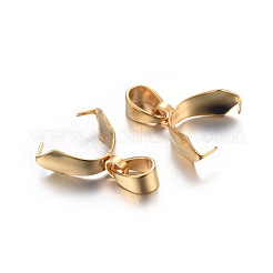 201 Stainless Steel Pendant Pinch Bails&nbsp;X-STAS-P223-16G