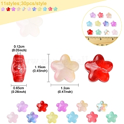 30Pcs Baking Paint Glass Beads&nbsp;GLAA-FS0001-99C