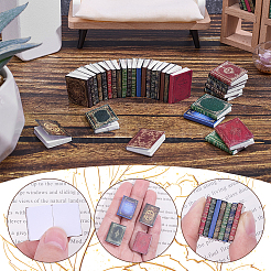16 Sets 8 Styles Paper Book for Dollhouses&nbsp;AJEW-WR0004-11
