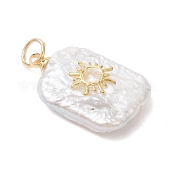 3Pcs 3 Styles Natural Baroque Keshi Pearl Pendants&nbsp;PALLOY-JF04921