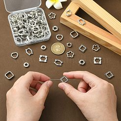 100Pcs 10 Styles Tibetan Style Alloy Bead Frame&nbsp;FIND-CJ0003-76