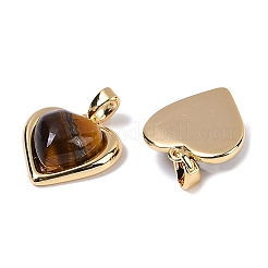 Brass with Tiger-Eye Pendants&nbsp;KK-Q030-19G