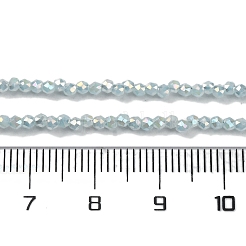 Transparent Electroplate Glass Beads Strands&nbsp;EGLA-H107-01A-B08