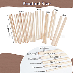 26Pcs 5 Style Triangle Wood Sticks&nbsp;DIY-OC0010-14