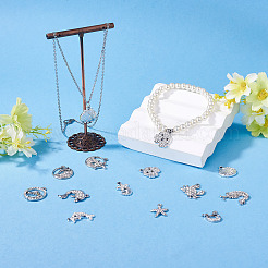 12Pcs 12 Styles Alloy Rhinestone Pendants&nbsp;FIND-TAD0001-02