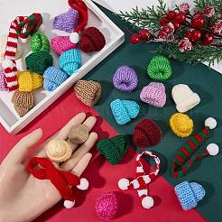 30Pcs 15 Styles Acrylic Fiber Cap Crafts Decoration&nbsp;FIND-SC0012-38