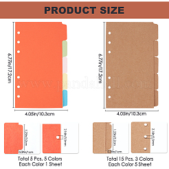 4 Bag 4 Style Paper Binder Dividers&nbsp;AJEW-CP0008-49A