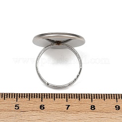 304 Stainless Steel Cuff Ring Components&nbsp;STAS-D372-05P-02D