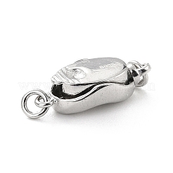 Anti-Tarnish Rhodium Plated 925 Sterling Silver Box Clasps&nbsp;STER-Z001-105B-S