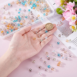 280Pcs 7 Colors Electroplate Transparent Glass Beads Strands&nbsp;EGLA-GA0001-44