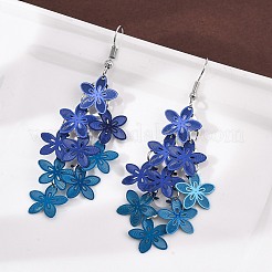 430 Stainless Steel Flower Dangle Earrings&nbsp;EJEW-A137-07P-04