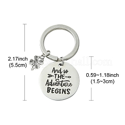 201 Stainless Steel & Alloy Enamel Keychain&nbsp;KEYC-YW00103-01