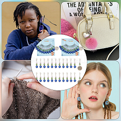 Round & Flat Round Pendant Stitch Markers&nbsp;HJEW-AB00302