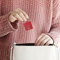 PU Imitation Leather Keychains&nbsp;KEYC-WH0003-08AB