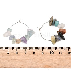 24Pcs 11 Styles Natural & Synthetic Mixed Gemstone Chip Beaded Wine Glass Charms&nbsp;AJEW-BC0003-18