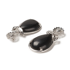 Natural Obsidian Pendants&nbsp;G-A031-02P-03