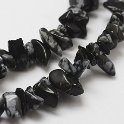 Natural Snowflake Obsidian Beads Strands&nbsp;G-F328-10
