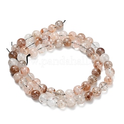 Natural Copper Rutilated Quartz Beads Strands&nbsp;G-L642-B07-6mm