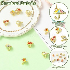 9Pcs 3 Colors Brass Enamel Charms&nbsp;KK-CJ0014-16