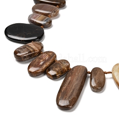 Natural Petrified Wood Beads Strands&nbsp;G-C253-07