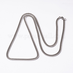 Tarnish Resistant 304 Stainless Steel Curb Chain Necklaces&nbsp;NJEW-I194-22
