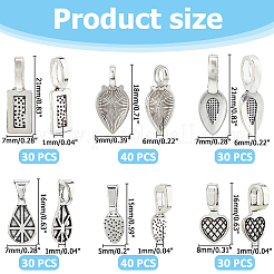 200Pcs Tibetan Style Alloy Glun-on Flat Pad Bails for Pendants Making&nbsp;TIBEP-HS0001-01