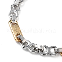 PVD Vacuum Plating 201 Stainless Steel Oval & Number 8 Link Chain Necklace & Bracelets Set&nbsp;SJEW-G083-18GP