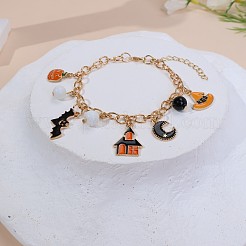 Halloween Alloy Enamel Charm Bracelets&nbsp;FS-WGDE872-02