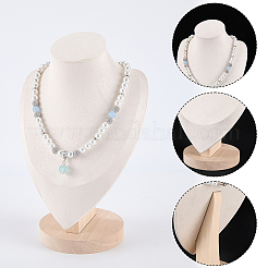 Bust Shaped Velvet Necklace Display Stands&nbsp;NDIS-WH0009-20