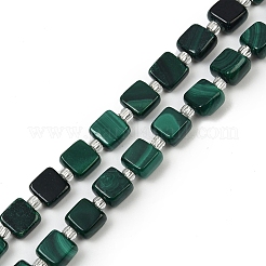 Natural Malachite Beads Strands&nbsp;G-L630-A01-7x7mm