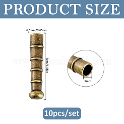 10Pcs Retro Zinc Alloy Cord Ends&nbsp;FIND-FH0017-97AB