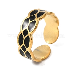 304 Stainless Steel Enamel Cuff Rings&nbsp;RJEW-S650-05G