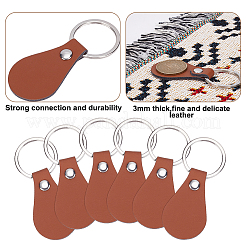 60Pcs Teardrop PU Leather Blanks Keychains&nbsp;AJEW-GO0002-69