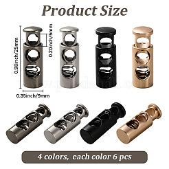 24Pcs 4 Colors Alloy Card Locks&nbsp;FIND-GF0008-49