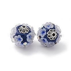 Handmade Resin Indonesia Round Beads&nbsp;IPDL-P005-21AS-01