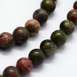 Natural Unakite Beads Strands&nbsp;G-I199-08-10mm