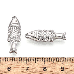 304 Stainless Steel Fish Pendants&nbsp;STAS-T069-10P
