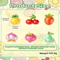 60Pcs 6 Styles Opaque Resin Decoden Cabochons&nbsp;RESI-CJ0004-15