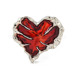 Heart Zinc Alloy Enamel Adjustable Rings for Women&nbsp;LS-RJEW-Z048-04P