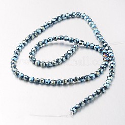 Electroplate Non-magnetic Synthetic Hematite Bead Strands&nbsp;G-F300-34-07