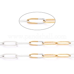 Two Tone 304 Stainless Steel Paperclip Chains&nbsp;CHS-B001-11B