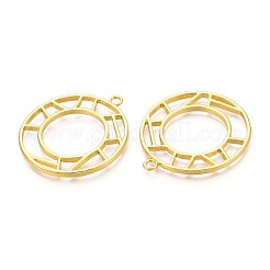 Alloy Open Back Bezel Pendants&nbsp;PALLOY-WH0068-02G