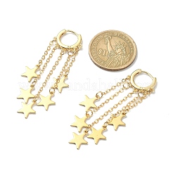 Brass Dangle Hoop Earrings&nbsp;EJEW-TA00265