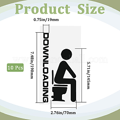 Toilet Wall Plastic Stickers&nbsp;AJEW-WH20023-04
