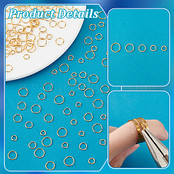 500PPcs 5 Style Brass Open Jump Rings&nbsp;KK-PH0003-58