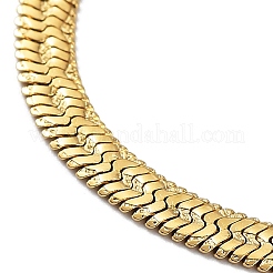 304 Stainless Steel Herringbone Chain Necklaces&nbsp;NJEW-P282-02G